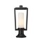 Z-Lite Sheridan 1 Light Outdoor Pier Mounted Fixture, Black & White Opal 595PHMR-553PM-BK - alternate 3